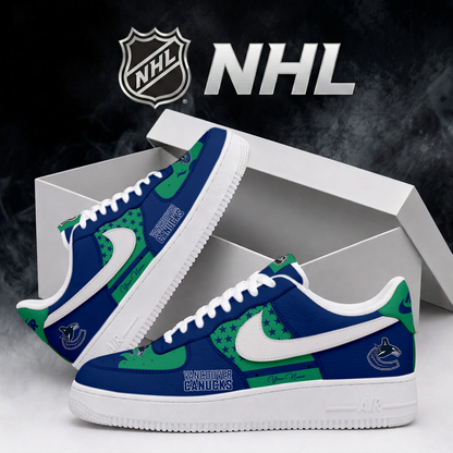 SPECIAL EDITION - NEW CUSTOMIZED NHL19 VCC VANCOUVER CANUCKS AF1 SHOES