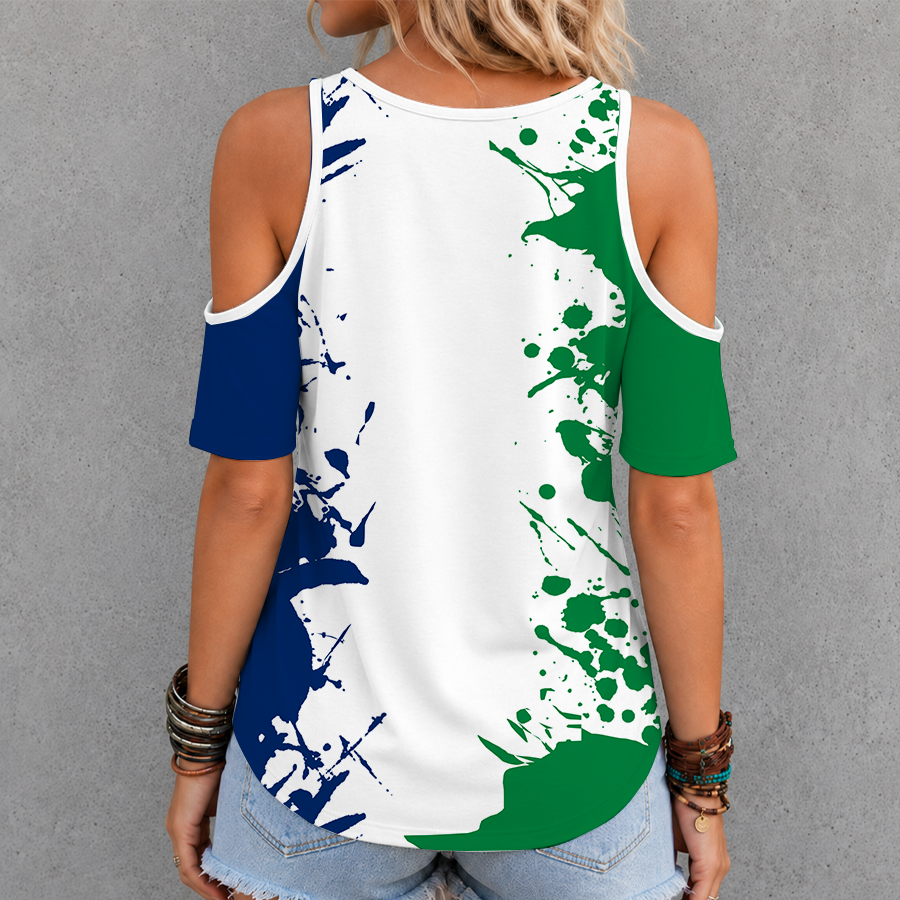 [SUPER SALE] NEW CUSTOMIZED NHL19 VCC VANCOUVER CANUCKS CRISS CROSS V-NECK TOP