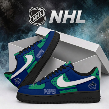 SPECIAL EDITION - NEW CUSTOMIZED NHL19 VCC VANCOUVER CANUCKS AF1 SHOES