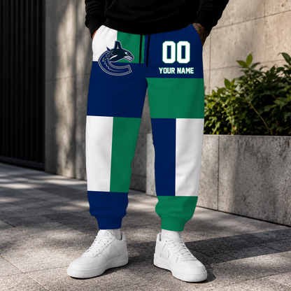 LIMITED EDITION - NEW CUSTOMIZED NHL19 VCC VANCOUVER CANUCKS SWEATPANTS