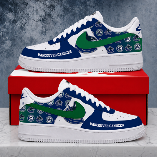 LIMITED EDITION - NEW CUSTOMIZED NHL19 VANCOUVER CANUCKS AF1 SHOES