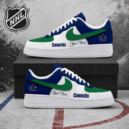 FINAL CLEARANCE - NEW CUSTOMIZED NHL19 VANCOUVER CANUCKS AF1 SHOES