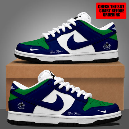 [SUPER SALE] NEW CUSTOMIZED NHL19 VCC VANCOUVER CANUCKS DUNK LOW SHOES