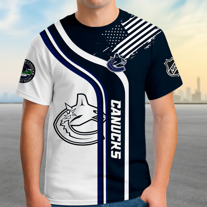 ELITE EDITION - NEW CUSTOMIZED NHL19 VCC VANCOUVER CANUCKS POLO SHIRT, ZIP POLO SHIRT & T-SHIRTS