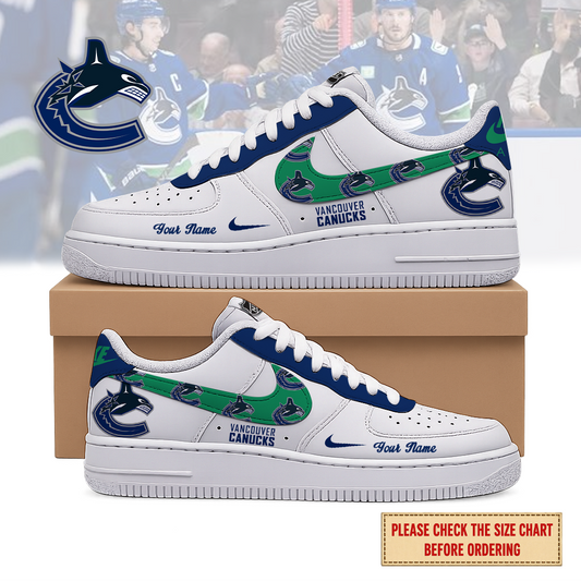 EXCLUSIVE EDITION - NEW CUSTOMIZED NHL19 VANCOUVER CANUCKS AF1 SHOES
