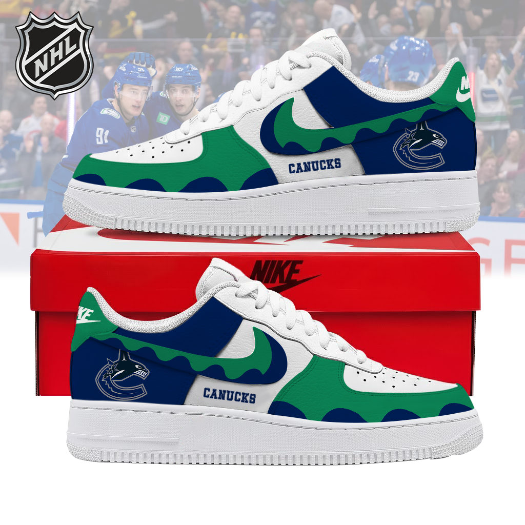 VIRAL EDITION - NEW CUSTOMIZED NHL19 VANCOUVER CANUCKS AF1 SHOES