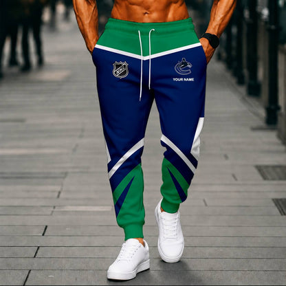 LIMITED EDITION - NEW CUSTOMIZED NHL19 VCC VANCOUVER CANUCKS UNISEX LONG PANTS