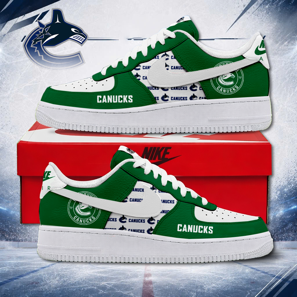 MEGA SALE - NEW CUSTOMIZED NHL19 VANCOUVER CANUCKS AF1 SHOES