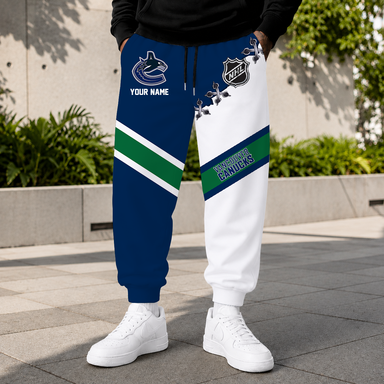 LIMITED EDITION - NEW CUSTOMIZED NHL19 VCC VANCOUVER CANUCKS SWEATPANTS