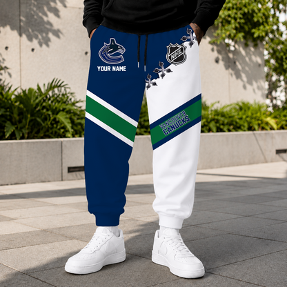 LIMITED EDITION - NEW CUSTOMIZED NHL19 VCC VANCOUVER CANUCKS SWEATPANTS