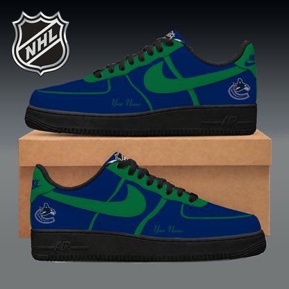 LIMITED EDITION - NEW CUSTOMIZED NHL19 VCC VANCOUVER CANUCKS AF1 SNEAKER