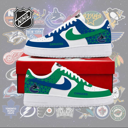 LIMITED EDITION - NEW CUSTOMIZED NHL19 VCC VANCOUVER CANUCKS AF1 SHOES