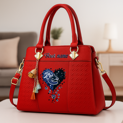 LIMITED EDITION - NEW CUSTOMIZED NHL19 VCC VANCOUVER CANUCKS ZIP HANDBAG MULTICOLOR