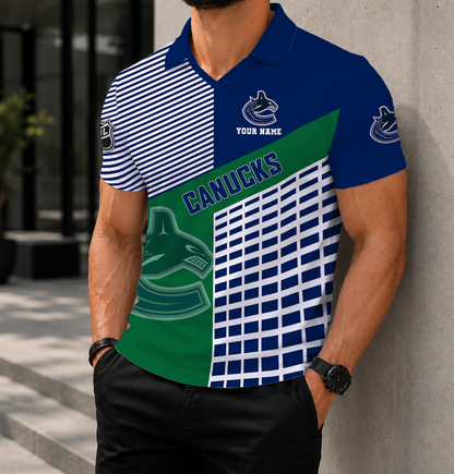 VIRAL EDITION - NEW CUSTOMIZED NHL19 VCC VANCOUVER CANUCKS POLO SHIRT