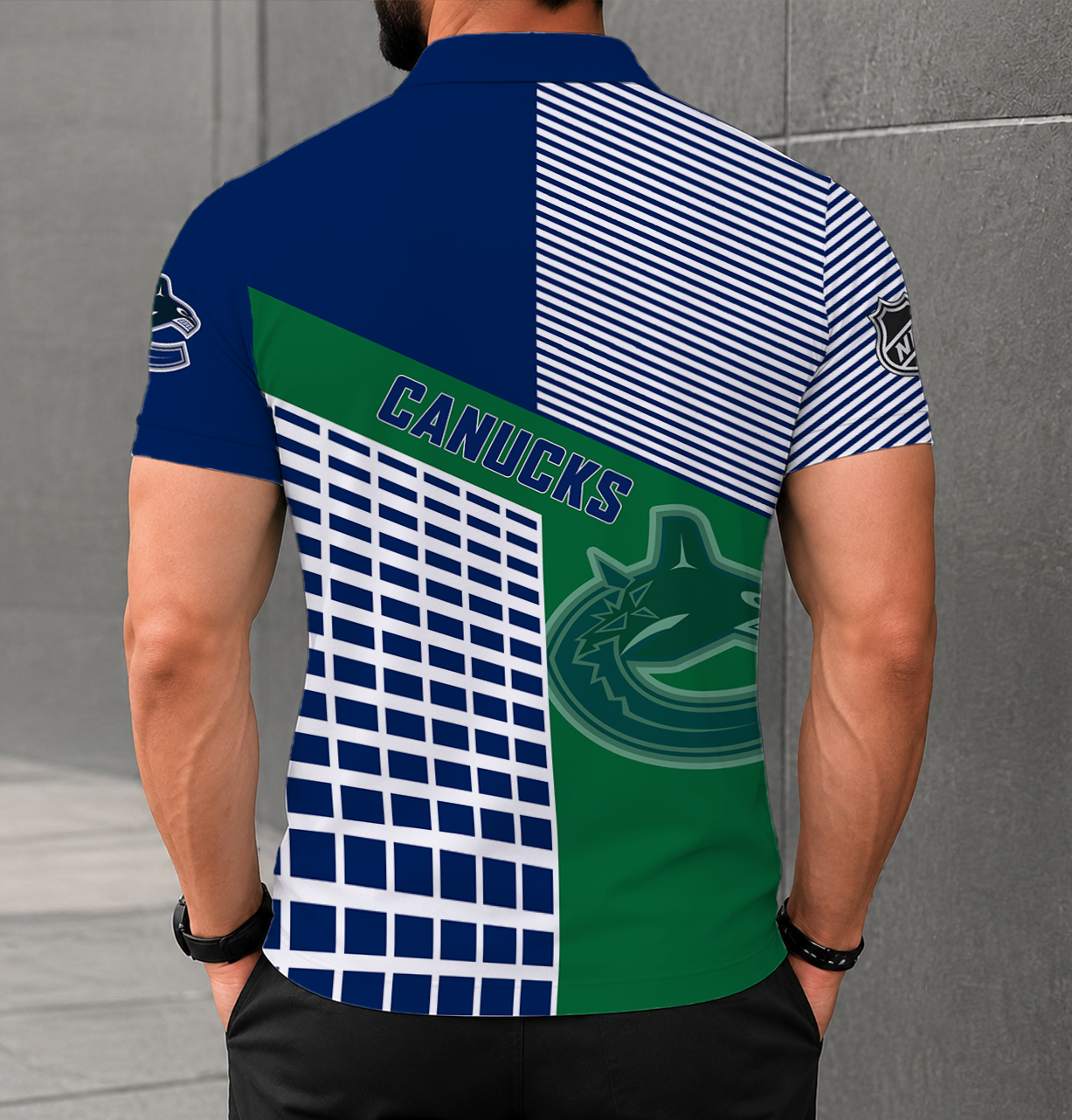 VIRAL EDITION - NEW CUSTOMIZED NHL19 VCC VANCOUVER CANUCKS POLO SHIRT