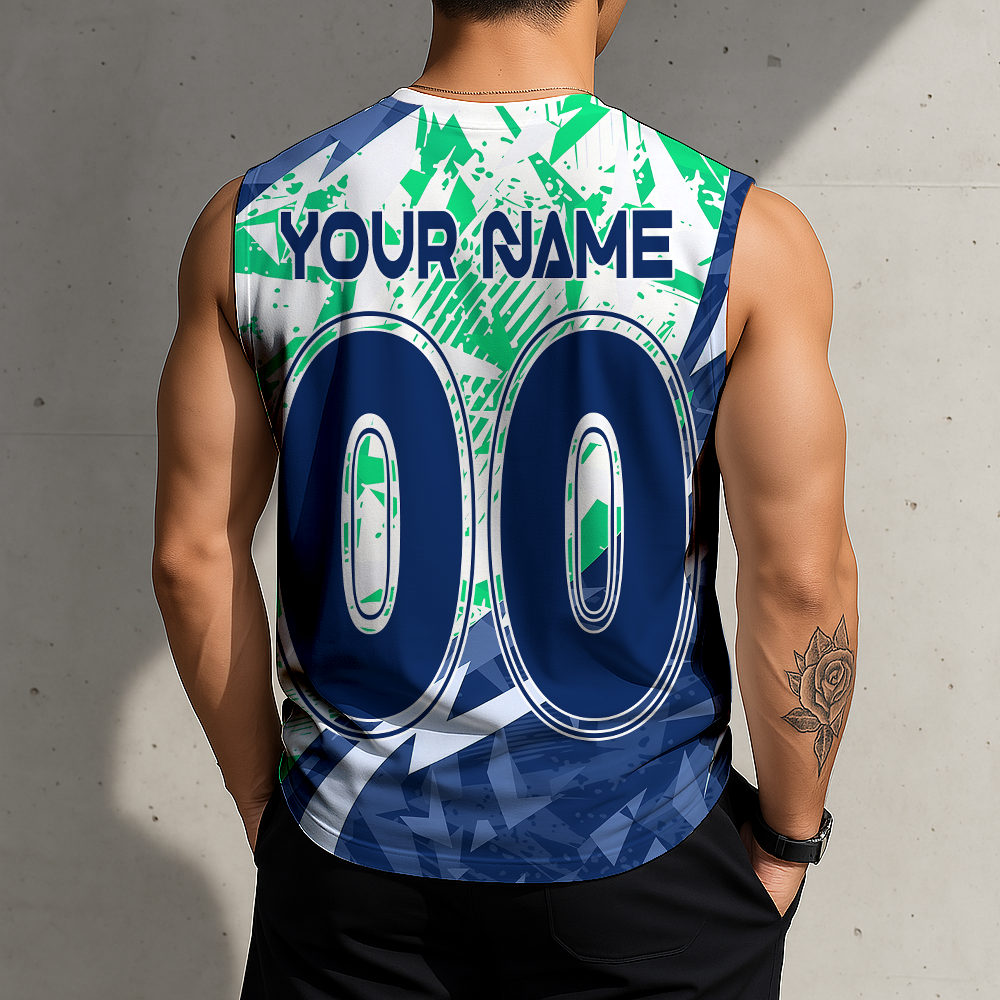 LIMITED EDITION - NEW CUSTOMIZED NHL19 VCC VANCOUVER CANUCKS TANK TOP & GYM SHIRT
