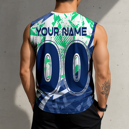 LIMITED EDITION - NEW CUSTOMIZED NHL19 VCC VANCOUVER CANUCKS TANK TOP & GYM SHIRT