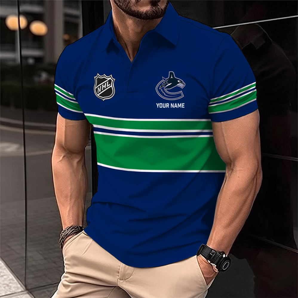 [SUPER SALE] NEW CUSTOMIZED NHL19 VCC VANCOUVER CANUCKS POLO SHIRT