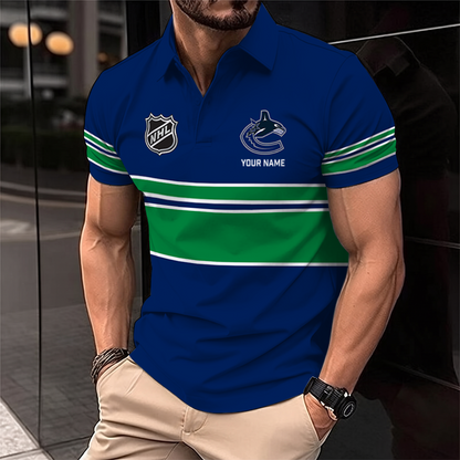 [SUPER SALE] NEW CUSTOMIZED NHL19 VCC VANCOUVER CANUCKS POLO SHIRT