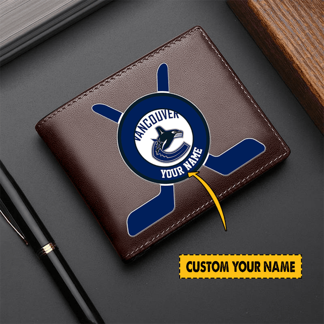 LIMITED EDITION - NEW CUSTOMIZED NHL19 VCC VANCOUVER CANUCKS LEATHER WALLET