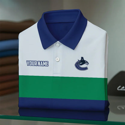 [SUPER SALE] NEW CUSTOMIZED NHL19 VCC VANCOUVER CANUCKS POLO SHIRT