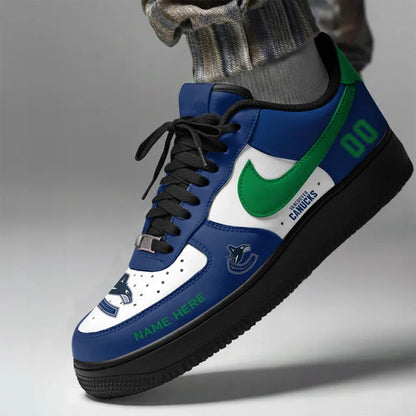 [SUPER SALE] NEW CUSTOMIZED NHL19 VCC VANCOUVER CANUCKS AF1 SHOES