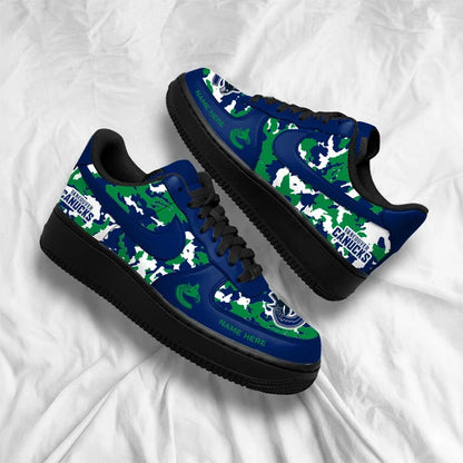 [SUPER SALE] NEW CUSTOMIZED NHL19 VCC VANCOUVER CANUCKS AF1 SHOES