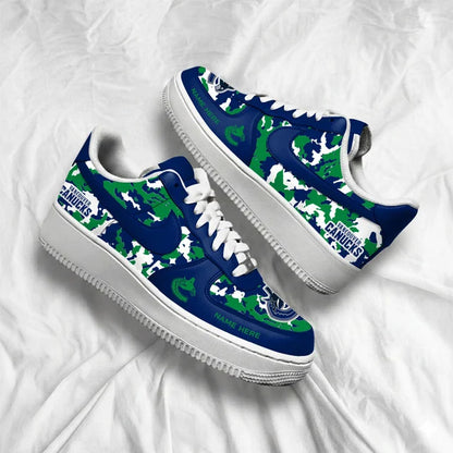 [SUPER SALE] NEW CUSTOMIZED NHL19 VCC VANCOUVER CANUCKS AF1 SHOES