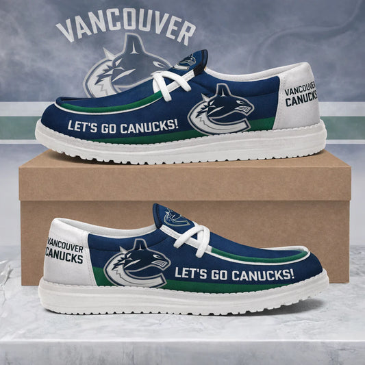 LIMITED EDITION - NEW CUSTOMIZED NHL19 VCC VANCOUVER CANUCKS LOAFER SHOES