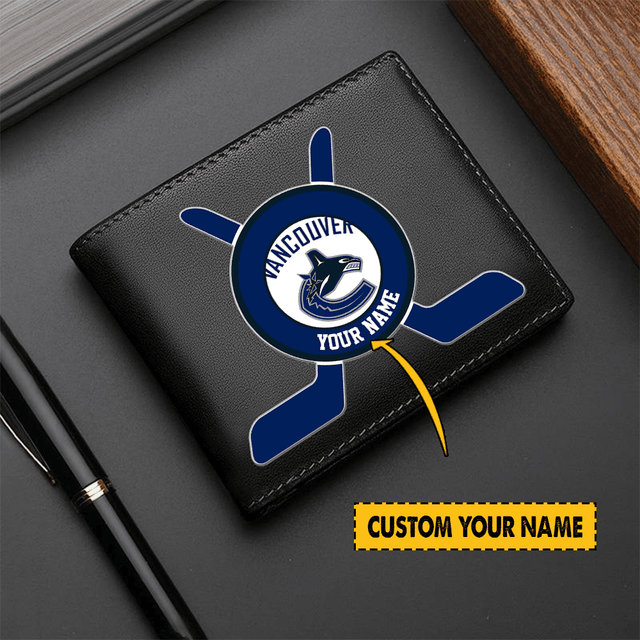 LIMITED EDITION - NEW CUSTOMIZED NHL19 VCC VANCOUVER CANUCKS LEATHER WALLET