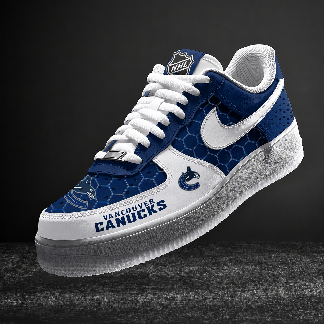 LIMITED EDITION - NEW CUSTOMIZED NHL19 VANCOUVER CANUCKS AF1 SHOES