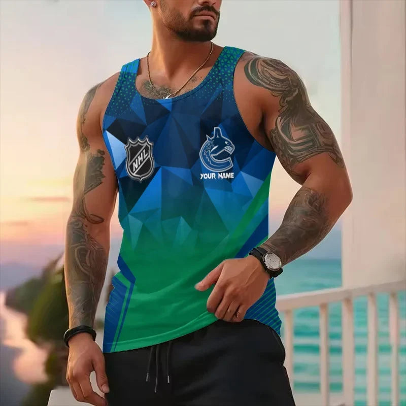 [SUPER SALE] NEW CUSTOMIZED NHL19 VCC VANCOUVER CANUCKS UNISEX TANK TOP