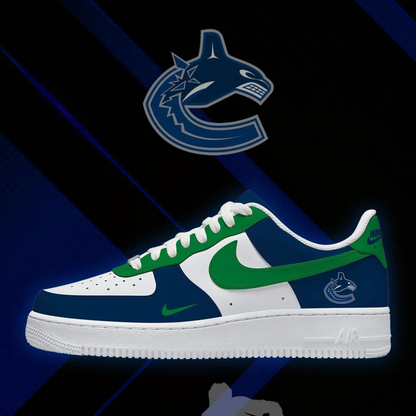 LIMITED EDITION - NEW CUSTOMIZED NHL19 VCC VANCOUVER CANUCKS AF1 SHOES
