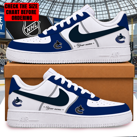 [SUPER SALE] NEW CUSTOMIZED NHL19 VCC VANCOUVER CANUCKS AF1 SHOES