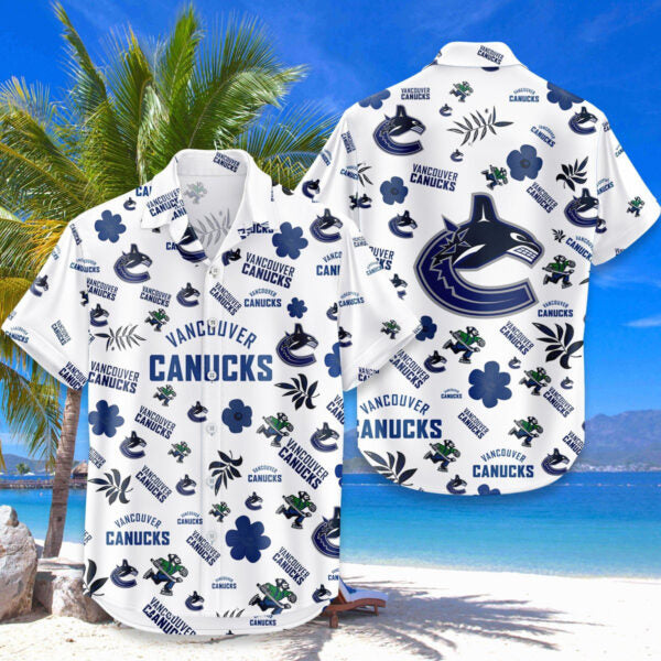 [SUPER SALE ]  NEW CUSTOMIZED NHL19 VCC VANCOUVER CANUCKS UNISEX HAWAIIAN SHIRT