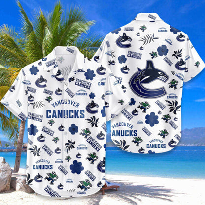 [SUPER SALE ]  NEW CUSTOMIZED NHL19 VCC VANCOUVER CANUCKS UNISEX HAWAIIAN SHIRT