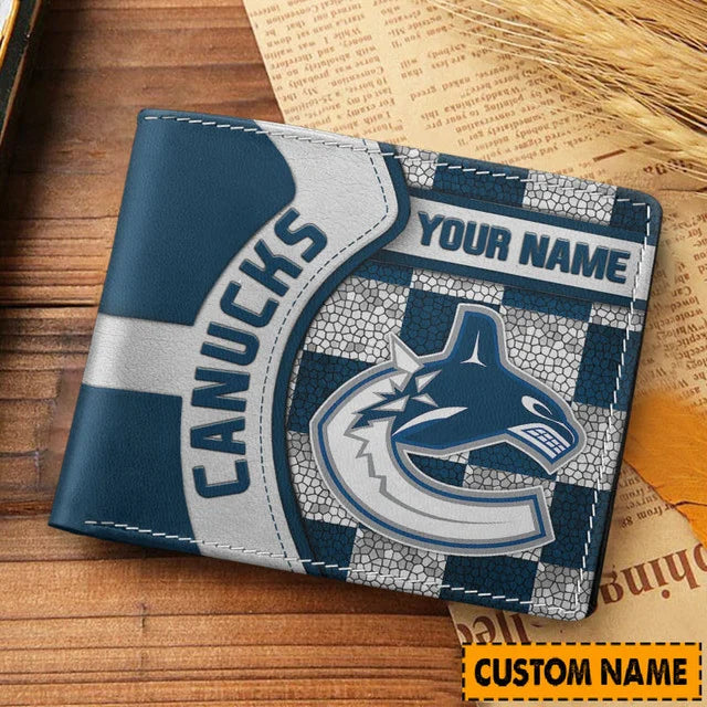 LIMITED EDITION - NEW CUSTOMIZED NHL19 VCC VANCOUVER CANUCKS LEATHER WALLET