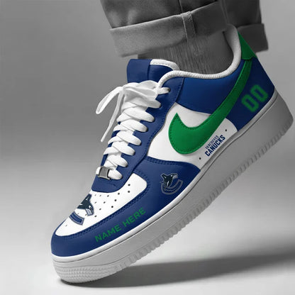 [SUPER SALE] NEW CUSTOMIZED NHL19 VCC VANCOUVER CANUCKS AF1 SHOES