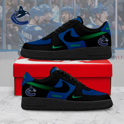 ELITE EDITION - NEW CUSTOMIZED NHL19 VANCOUVER CANUCKS AF1 SHOES