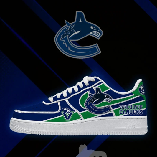 LIMITED EDITION - NEW CUSTOMIZED NHL19 VCC VANCOUVER CANUCKS AF1 SHOES