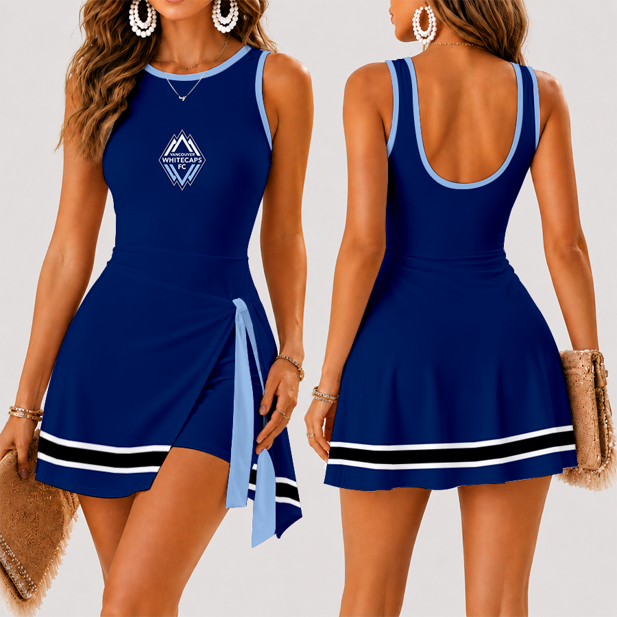 [FAN EXCLUSIVE] NEW CUSTOMIZED MLS19 VWF VANCOUVER WHITECAPS FC WOMEN'S SUMMER SKORT DRESS