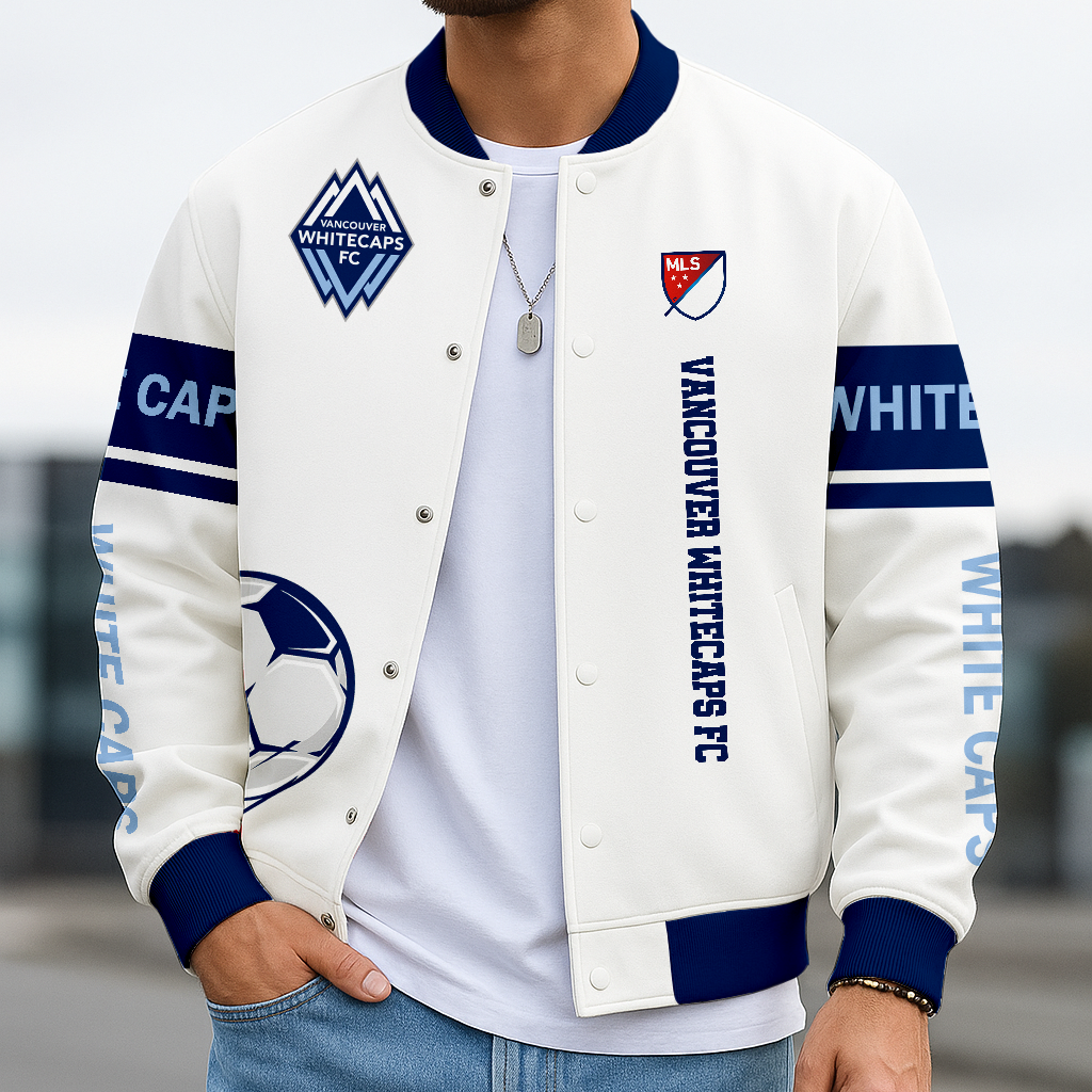 TOP SELLING - NEW CUSTOMIZED MLS19 VWF VANCOUVER WC FC SATIN VARSITY & BASEBALL JACKET