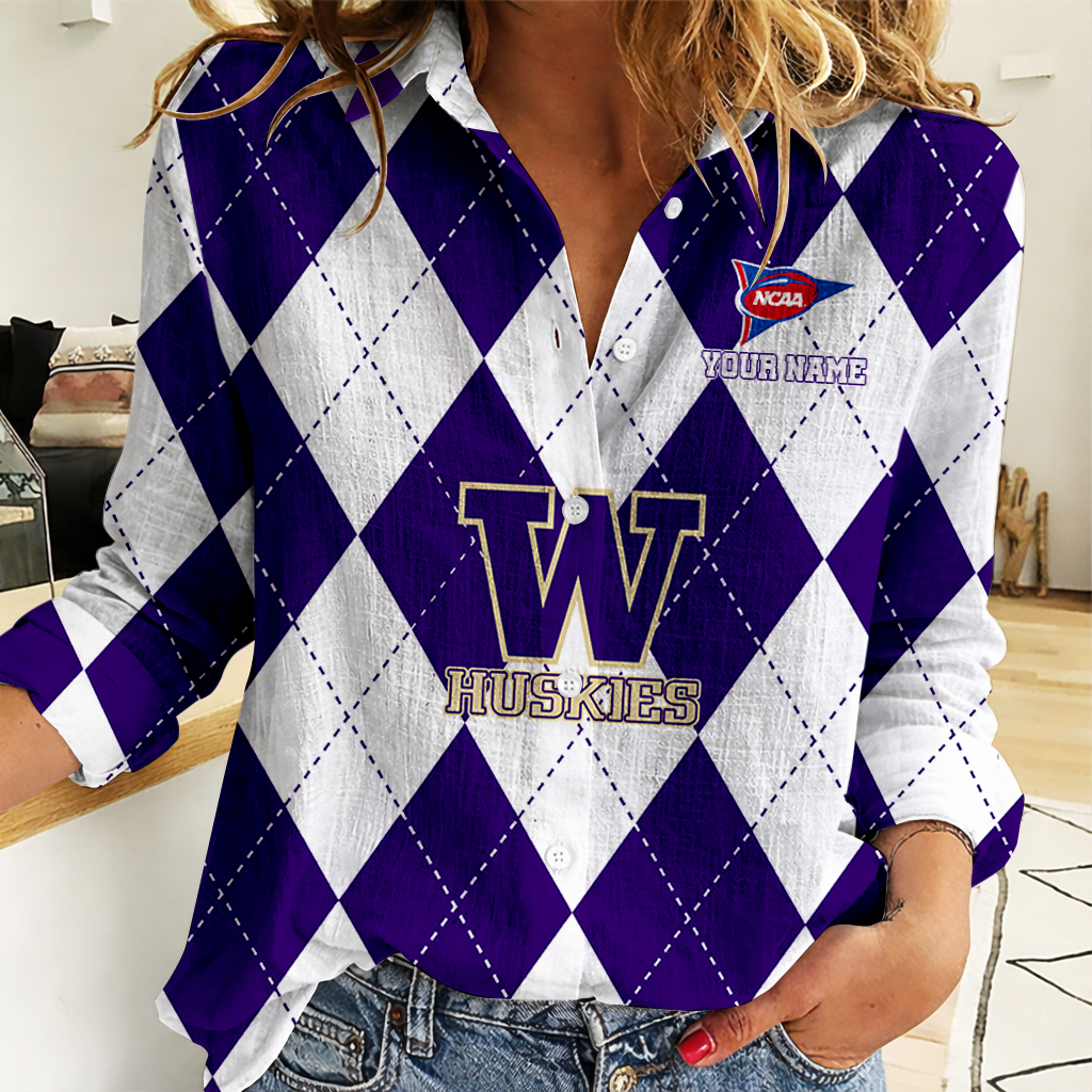 LIMITED DROP - NEW CUSTOMIZED | NCAA FBS19 WSH WS HUSKIES WOMEN CASUAL SHIRT FOR FAN
