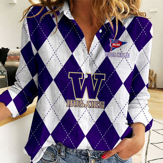 LIMITED DROP - NEW CUSTOMIZED | NCAA FBS19 WSH WS HUSKIES WOMEN CASUAL SHIRT FOR FAN