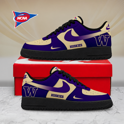 SPECIAL EDITION - NEW CUSTOMIZED NCAA FBS19 WSH WASHINGTON HUSKIES AF1 SHOES