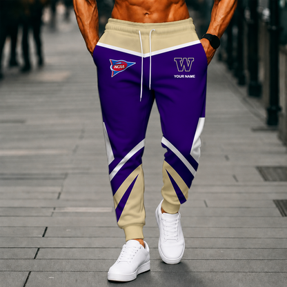 LIMITED EDITION - NEW CUSTOMIZED NCAA FBS19 WSH WASHINGTON HUSKIES SWEATPANTS
