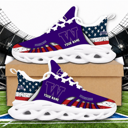 [FAN FAVORITE] NEW CUSTOMIZED NCAA FBS19 WSH WASHINGTON HUSKIES CLUNKY SNEAKERS