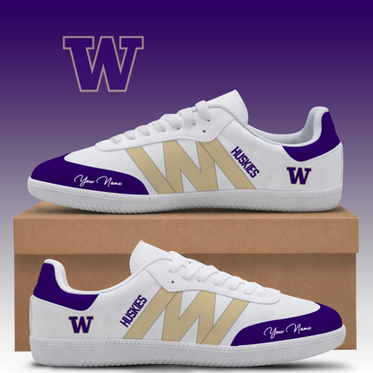 [FAN FAVORITE] NEW CUSTOMIZED NCAA FBS19 WSH WASHINGTON HUSKIES CLASSIC SNEAKERS