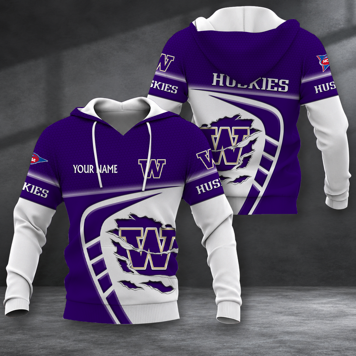ELITE EDITION - NEW CUSTOMIZED NCAA FBS19 WSH WASHINGTON HUSKIES HOODIE, ZIP HOODIE, T-SHIRT, POLO SHIRT, ZIP POLO SHIRT & SWEATSHIRT