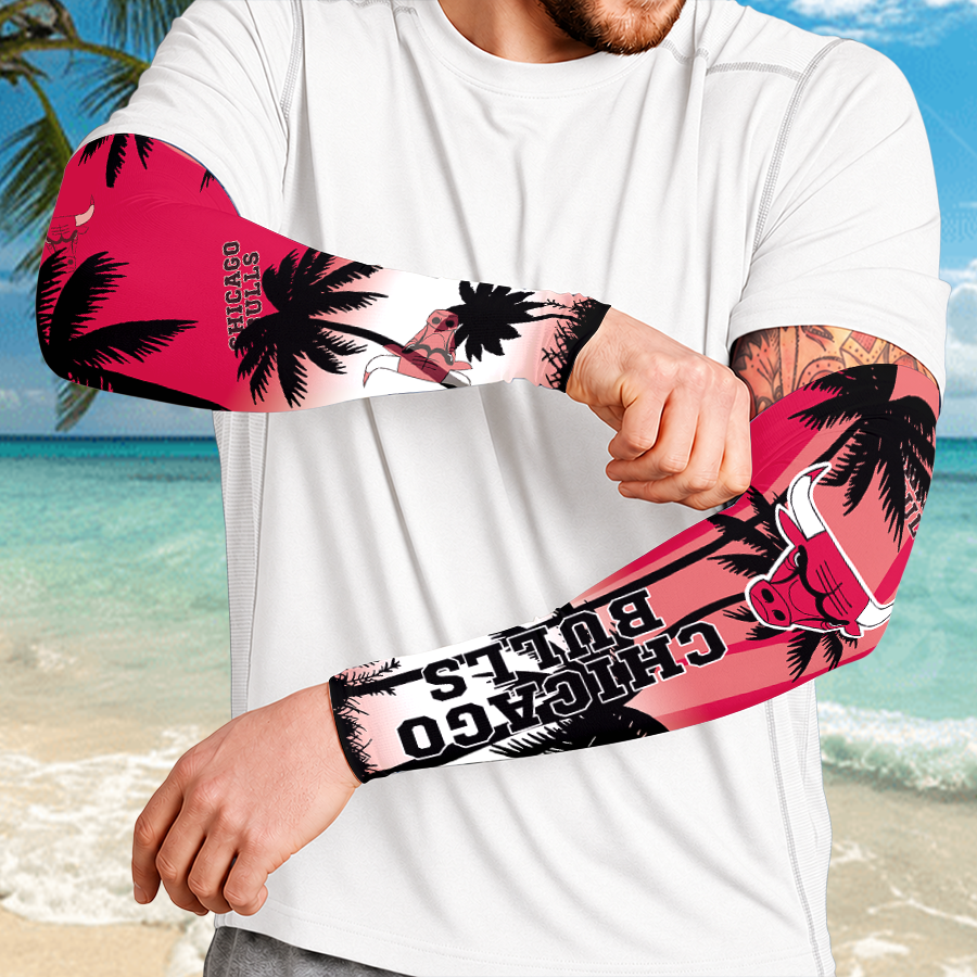[HOT DEAL] NEW CUSTOMIZED NBA19 CBU CHICAGO BULLS SUN ARM SLEEVES